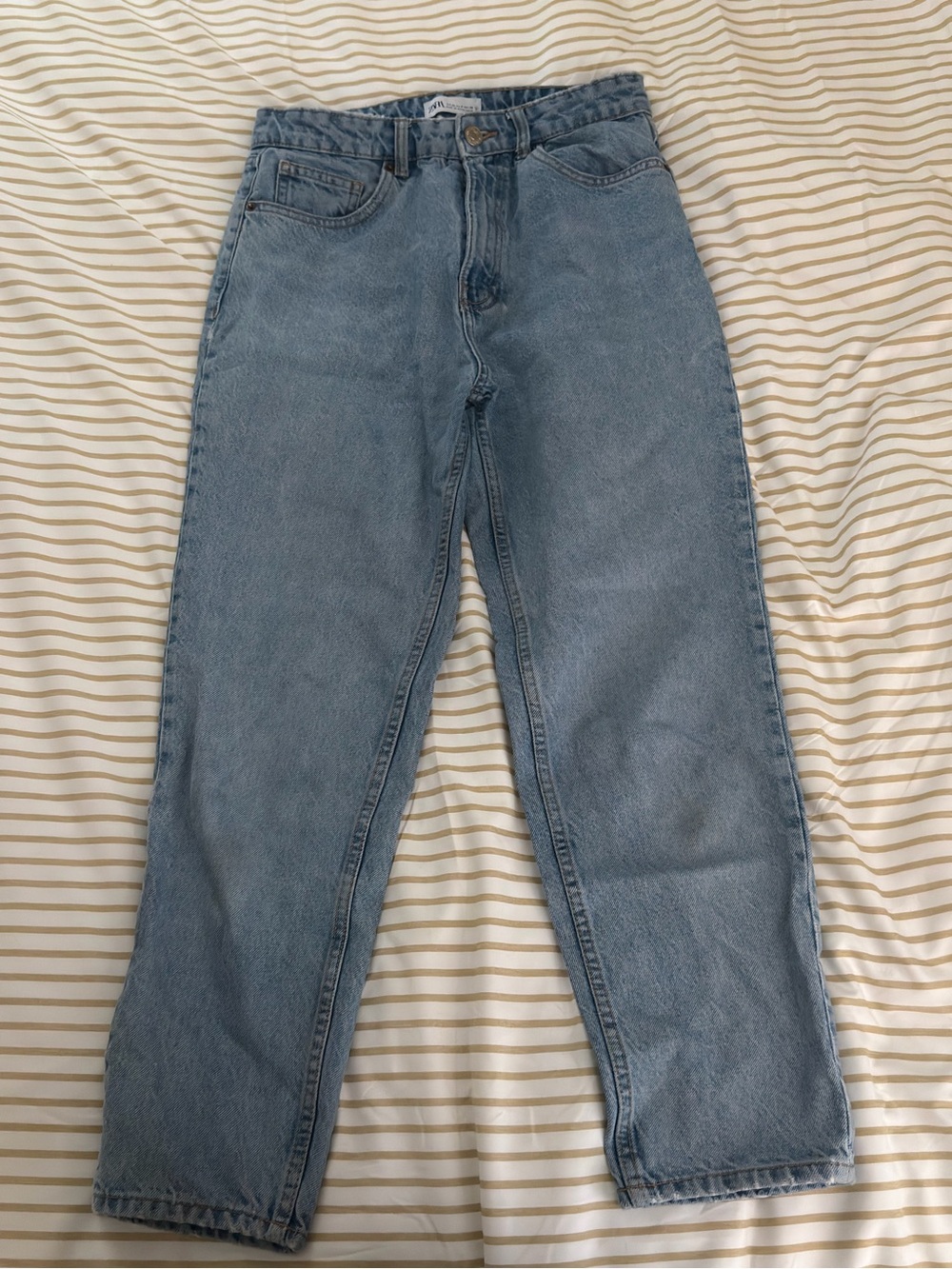Zara Light Blue High-Rise Denim Jeans